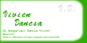 vivien dancsa business card